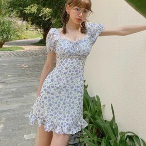 WConcept purple flowered summer dress - NWT